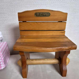 90년대 빈티지 원목 벽걸이 선반 의자 휴지걸이 이미지