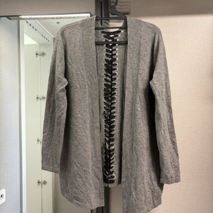 산드로 양모 캐시미어 레이스업 오픈형가디건 이미지