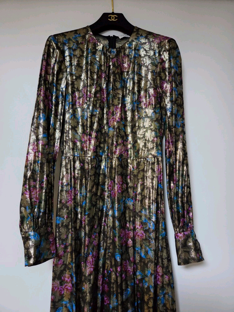 정가 295유로! 산드로 SANDRO 글리터 플로랄 원피스 이미지