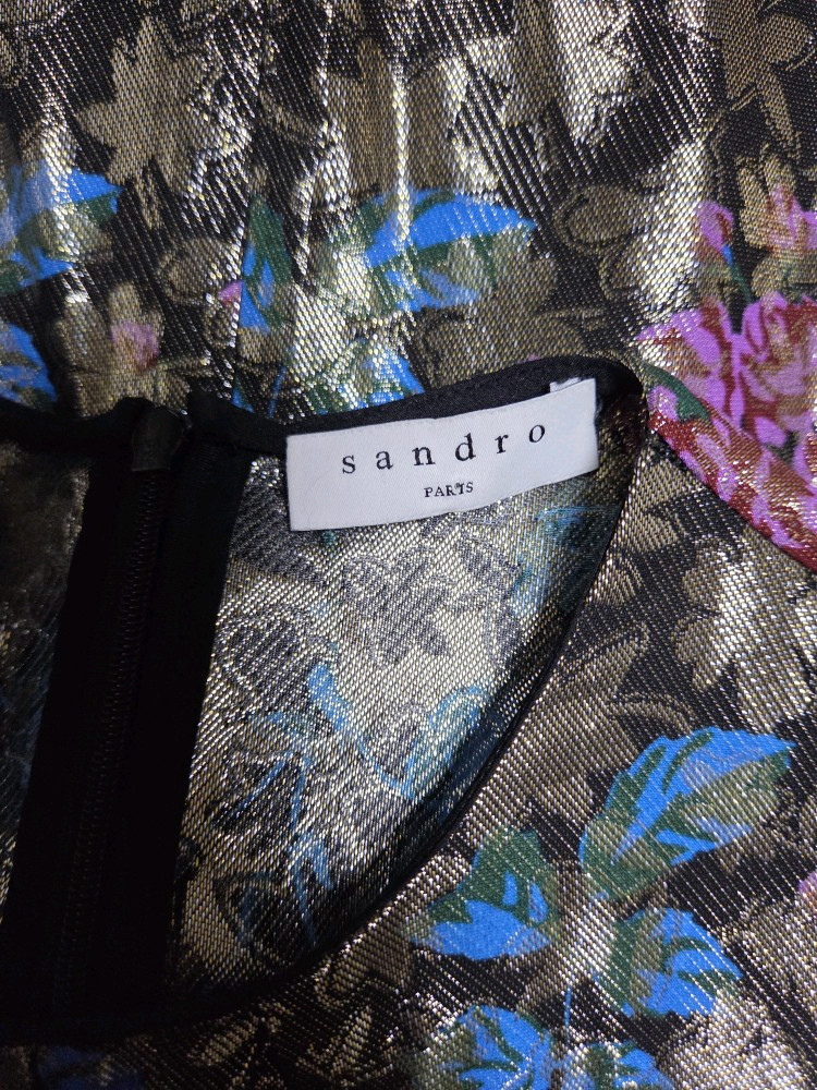 정가 295유로! 산드로 SANDRO 글리터 플로랄 원피스 이미지