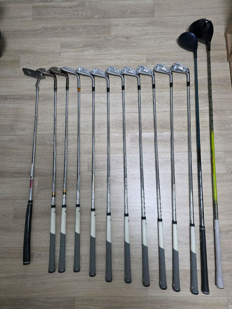 골프채 일괄 정리합니다. 야마하 RMX 단조 아이언(7P) & 패더슨·아타스 피팅샤프트 퍼터 풀세트 정리합니다. 이미지