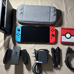 닌텐도 스위치 OLED 올레드 네온 풀셋 + 기본 악세사리 이미지