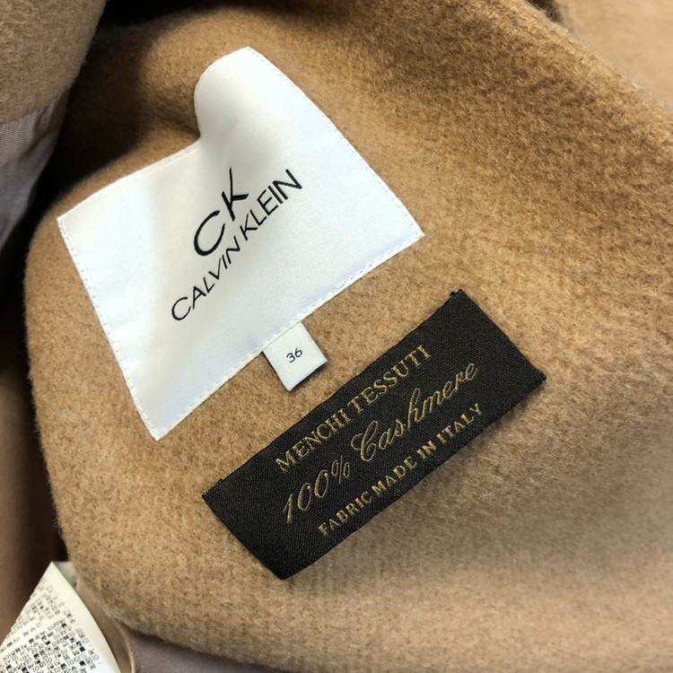 한섬 22년 캘빈클라인 이태리 캐시미어100% 코트 올드머니룩 CK 이미지