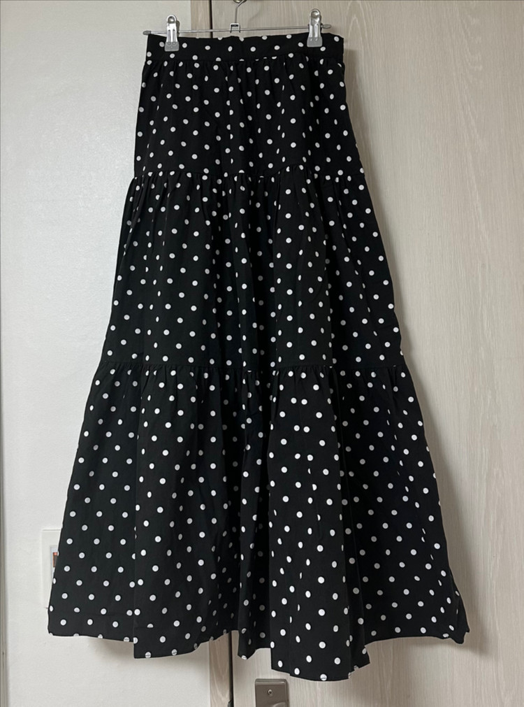 주말만이가격)바이씨니 제작 도트캉캉sk 블랙 키작녀 이미지