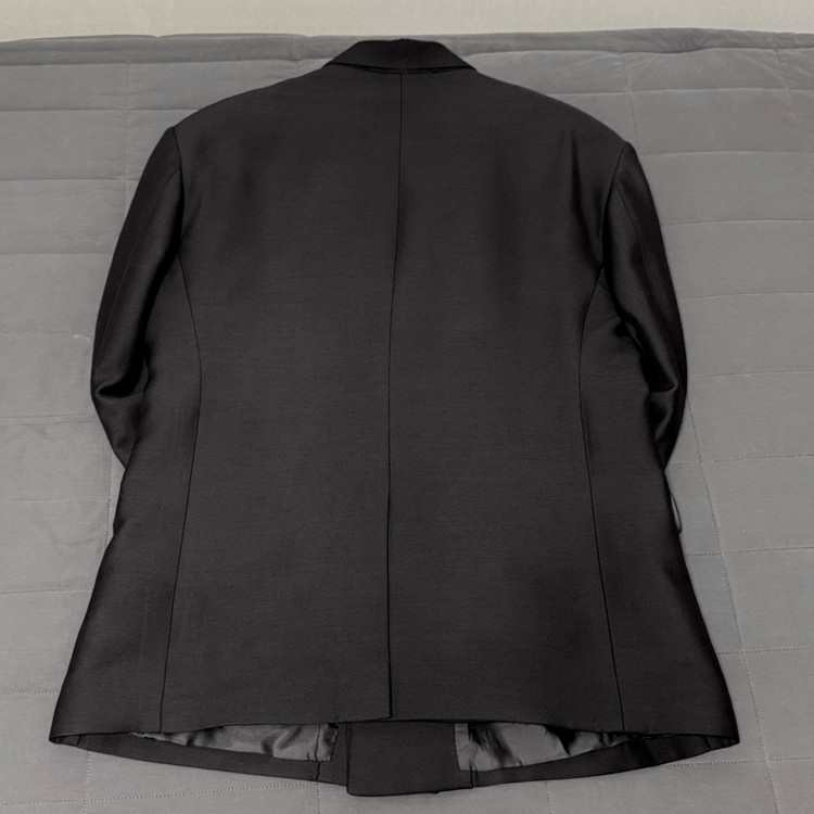 LEMETEQUE 르메테크 블랙 울 실크 더블 슈트 셋업 105 사이즈 이미지