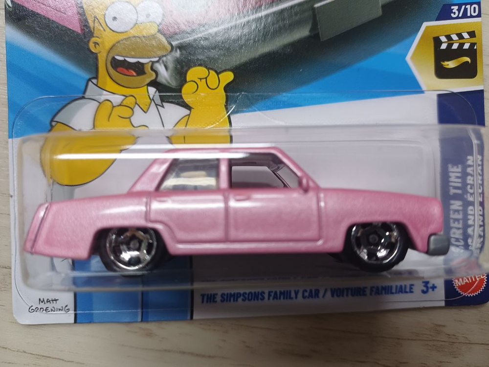 핫휠 호머 심슨가족 핑크 패밀리카 다이캐스트 초레어템 미개봉 새상품 이미지