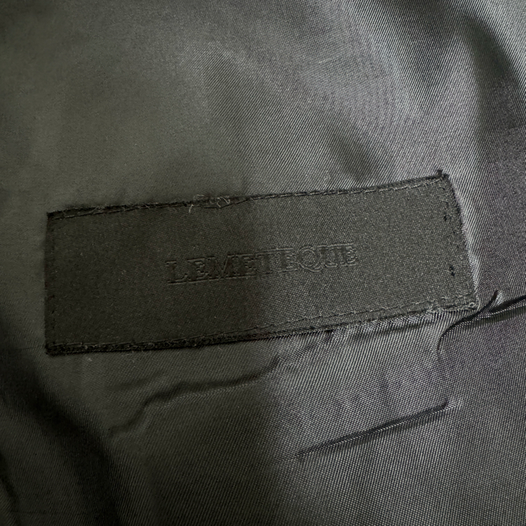 LEMETEQUE 르메테크 블랙 울 스트라이프 더블 슈트 셋업105사이즈 이미지