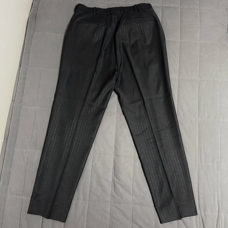 LEMETEQUE 르메테크 블랙 울 스트라이프 더블 슈트 셋업105사이즈 이미지