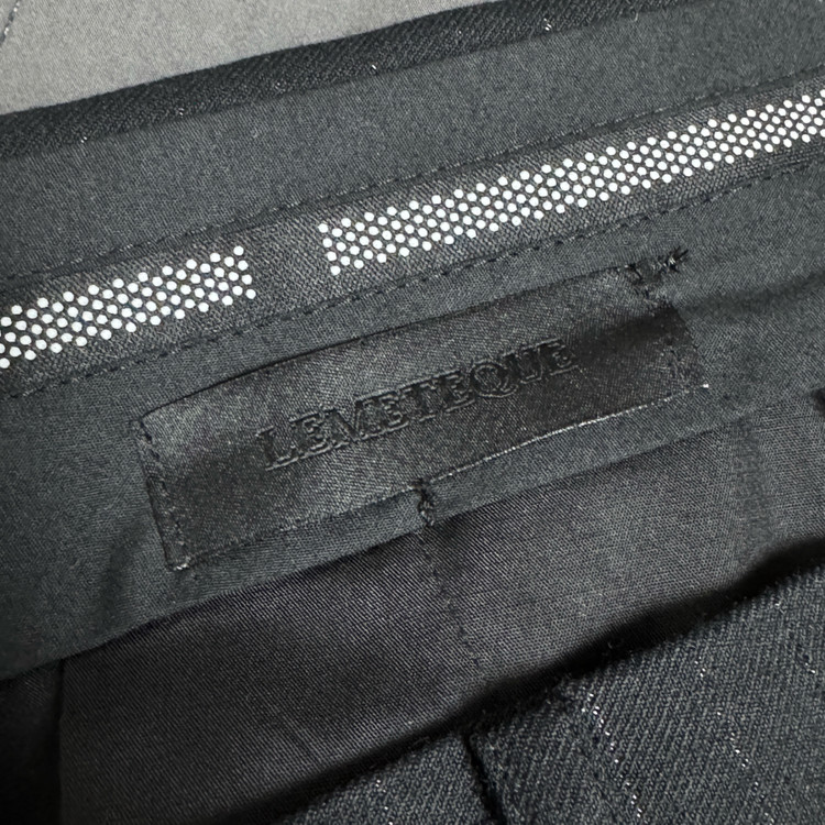 LEMETEQUE 르메테크 블랙 울 스트라이프 더블 슈트 셋업105사이즈 이미지