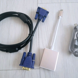 VGA케이블/ USB-C to VGA 어댑터/ 3in1 멀티 충전 케이블 이미지