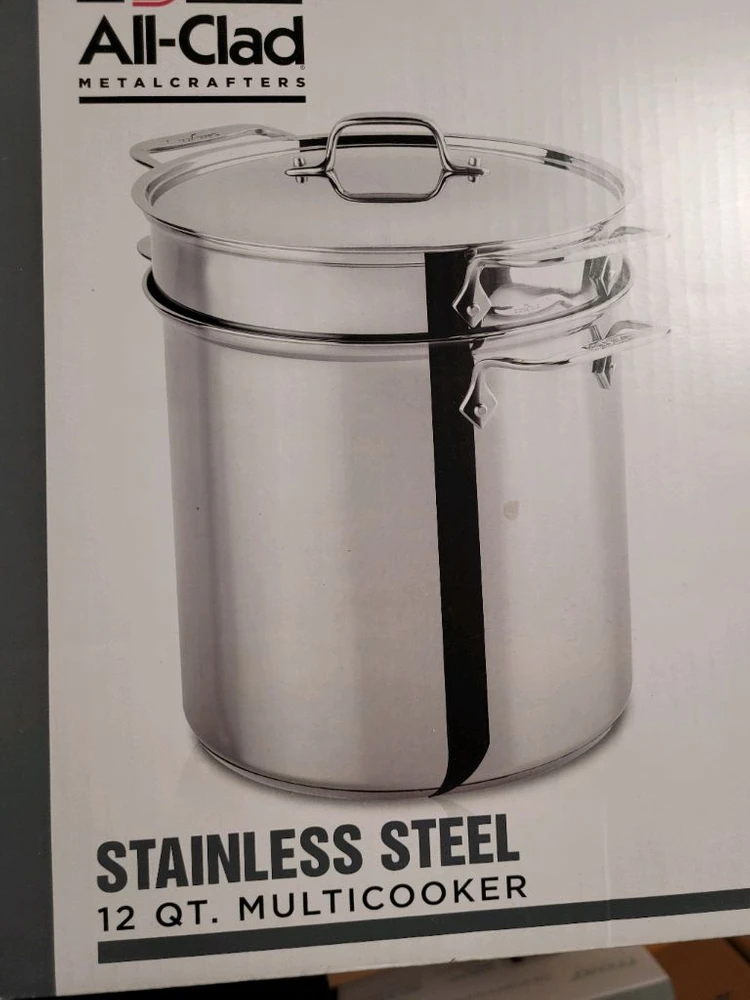 미개봉새제품) 곰솥 올클래드 All Clad 12qt 냄비 찜기 3pc 특수 스테인리스스틸 이미지