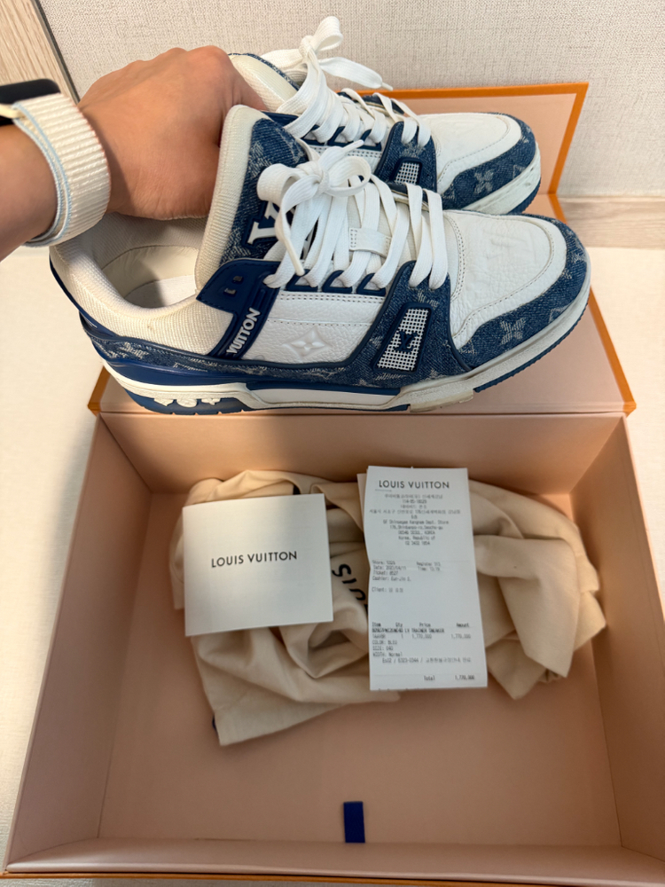 루이비통 LV 트레이너 데님 스니커즈 사이즈 이미지