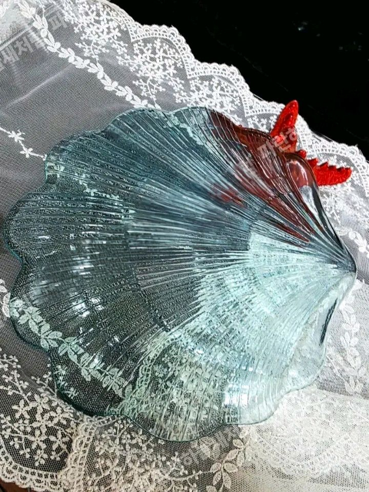 쉘 유리접시 빈티지접시 소품플레이트 이미지