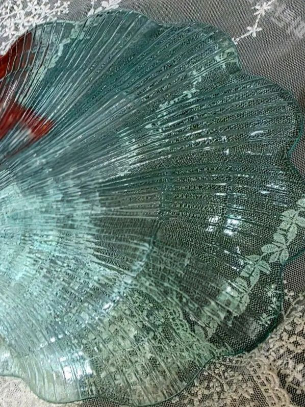 쉘 유리접시 빈티지접시 소품플레이트 이미지