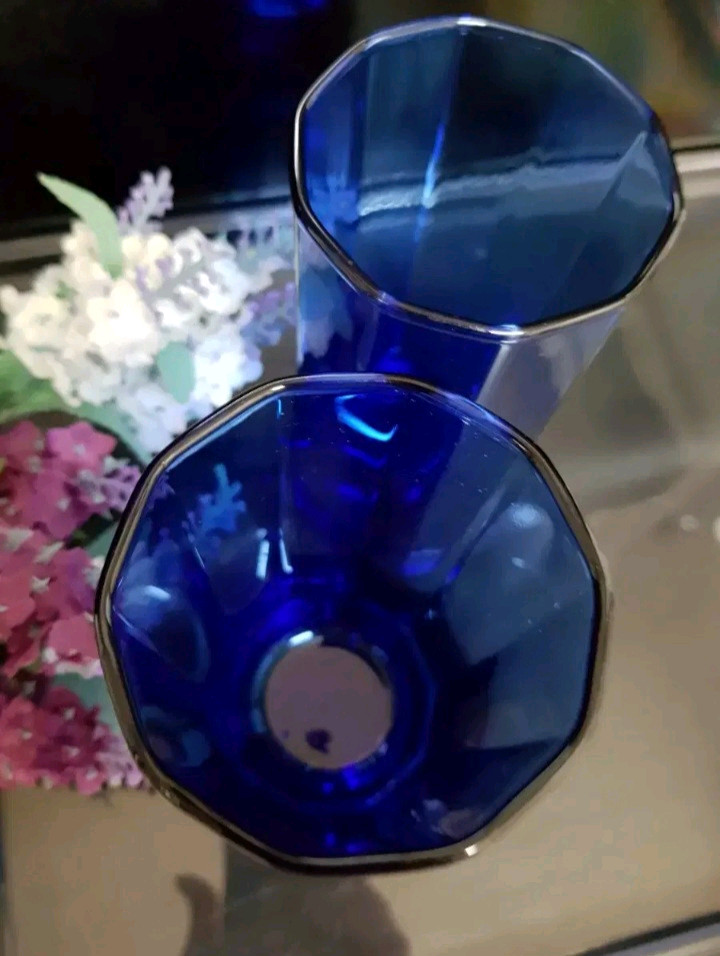 앵커호킹10각 블루패널 유리잔 유리컵 개당가 이미지