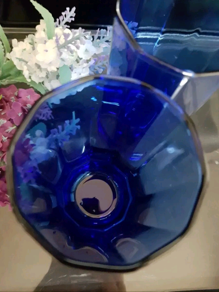 앵커호킹10각 블루패널 유리잔 유리컵 개당가 이미지