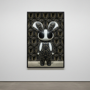 그림 액자 팝아트 인테리어소품 귀여움의 침묵 토끼 캐릭터그림 액자 모던 감성 대형 아트포스터 거실 인테리어 포인트 이미지