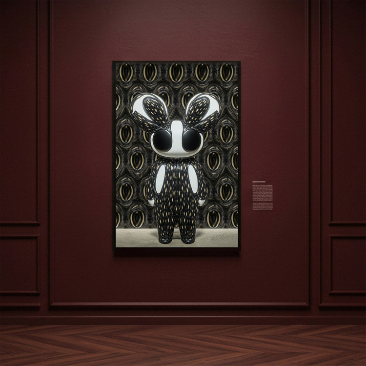 그림 액자 팝아트 인테리어소품 귀여움의 침묵 토끼 캐릭터그림 액자 모던 감성 대형 아트포스터 거실 인테리어 포인트 이미지