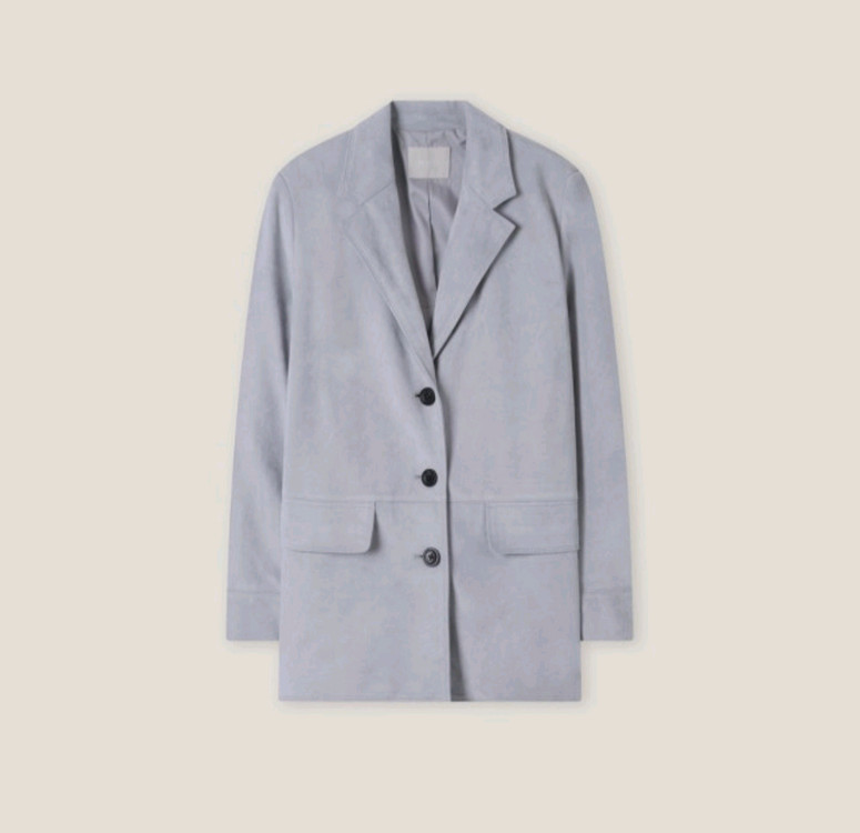 로엠 테일러드 스웨이드 자켓 RMJKG12R21 라이트블루 L사이즈 이미지