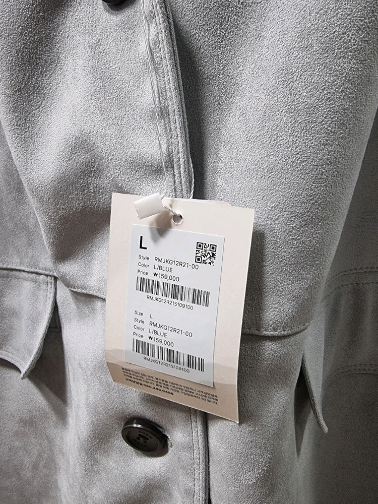 로엠 테일러드 스웨이드 자켓 RMJKG12R21 라이트블루 L사이즈 이미지