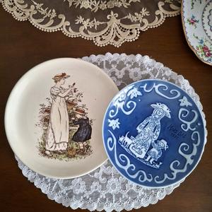 엔틱 장식접시두장 이미지