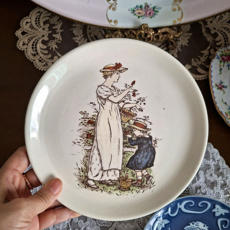 엔틱 장식접시두장 이미지