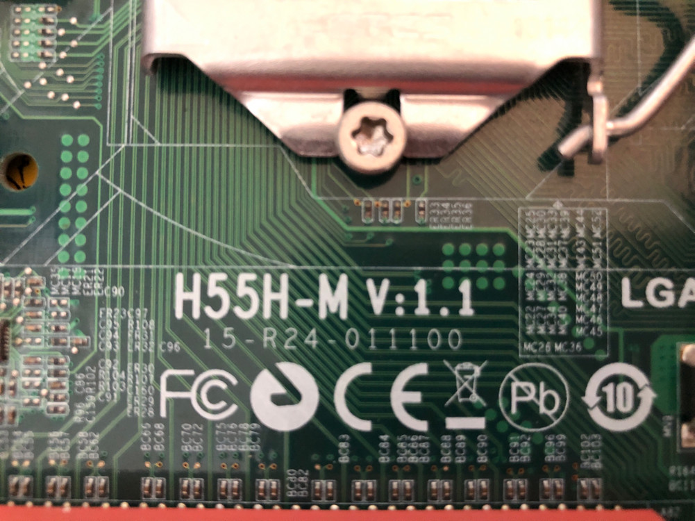 부품용 ECS H55H-M 메인보드 LGA1156 이미지