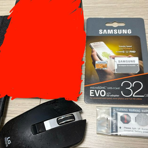 여러기기 삼성 32GB SD카드, 코인 리튬 전지, 에어팟, 보조배터리, 마우스 일괄 이미지