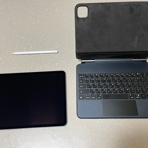 m2 아이패드 프로 128g 11인치 + 구조독 포고핀 매직키보드 + 애플펜슬2세대 세트 이미지