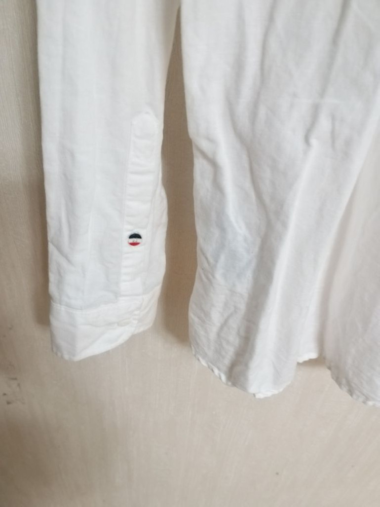 남성 타미진 면.린넨 화이트셔츠 (95) 이미지