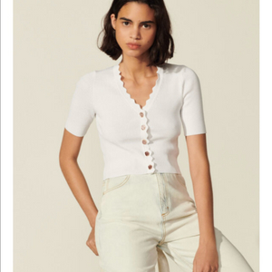 SANDRO 산드로 골지 니트 가디건 2 이미지