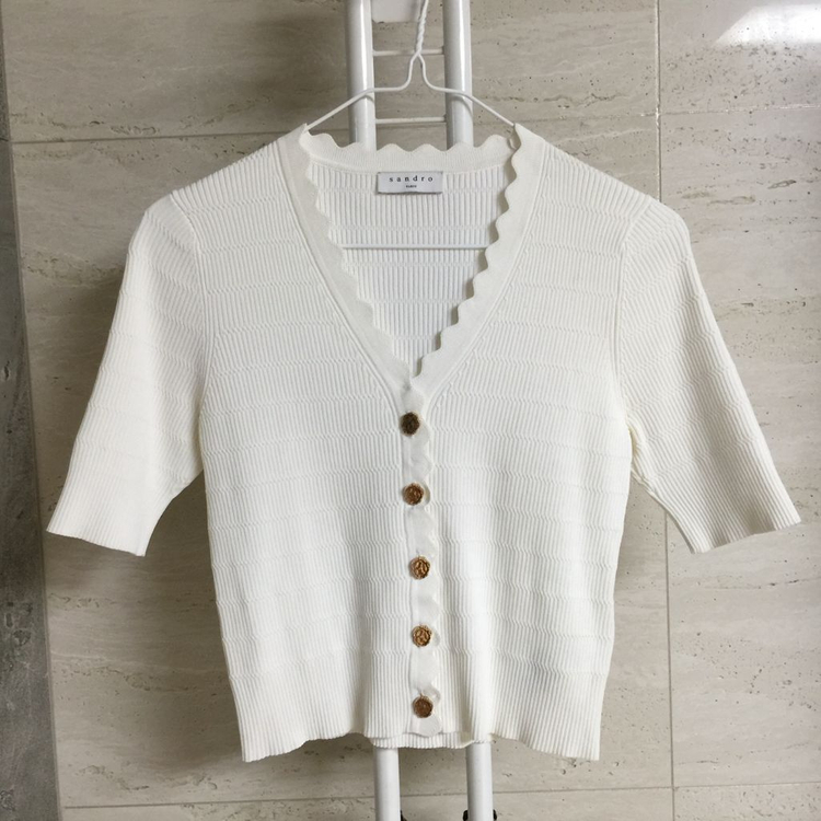 SANDRO 산드로 골지 니트 가디건 2 이미지