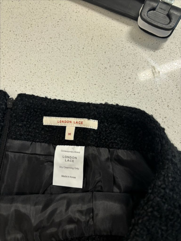 새제품 런던레이스 니트가디건 트위드스커트 셋트 m 이미지