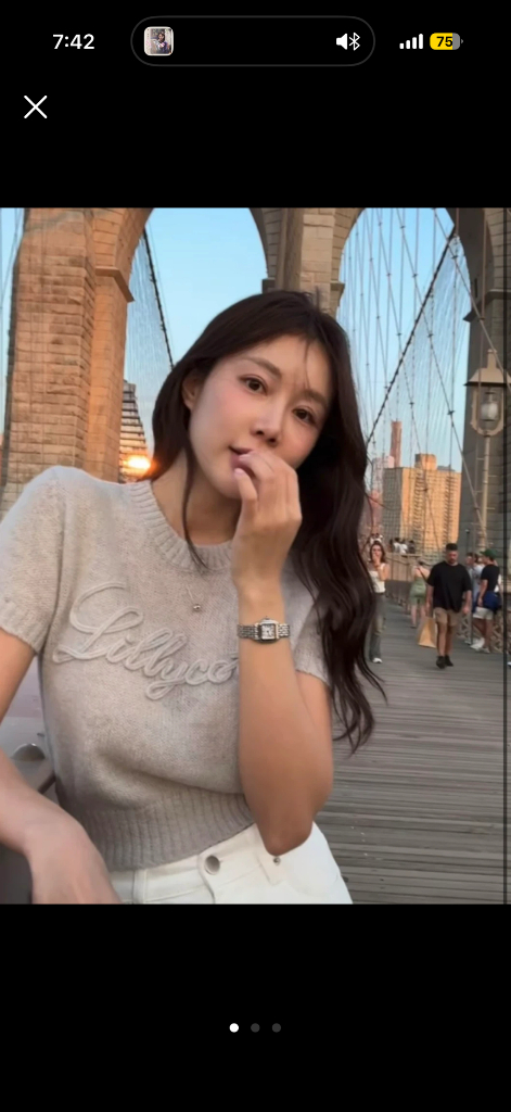 릴리코츠 반팔 니트 이미지