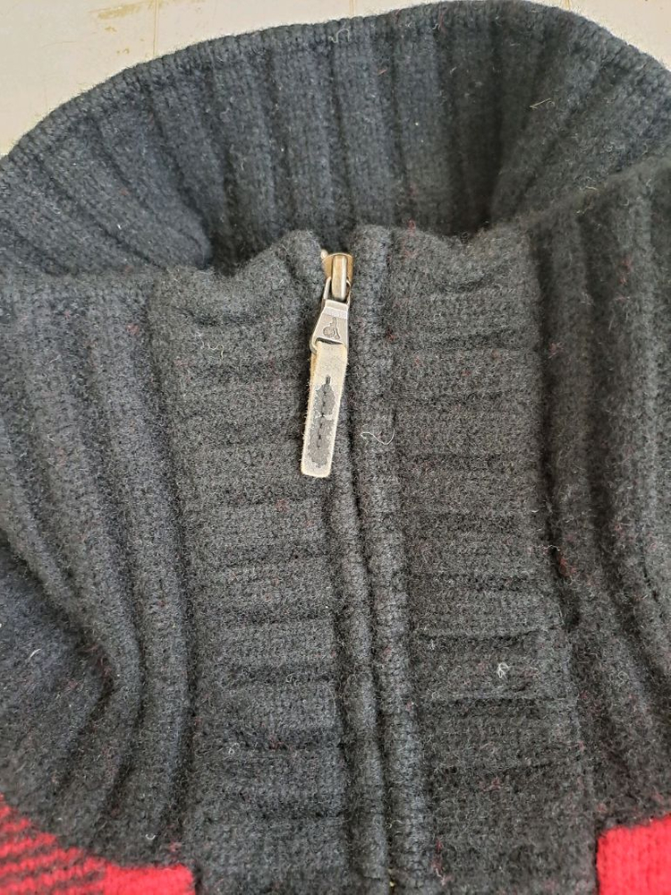 빈폴 체크 집업 니트 이미지