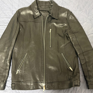느와르라르메스 싱글 지퍼 라이더 가죽자켓(48) 택포23만원 이미지