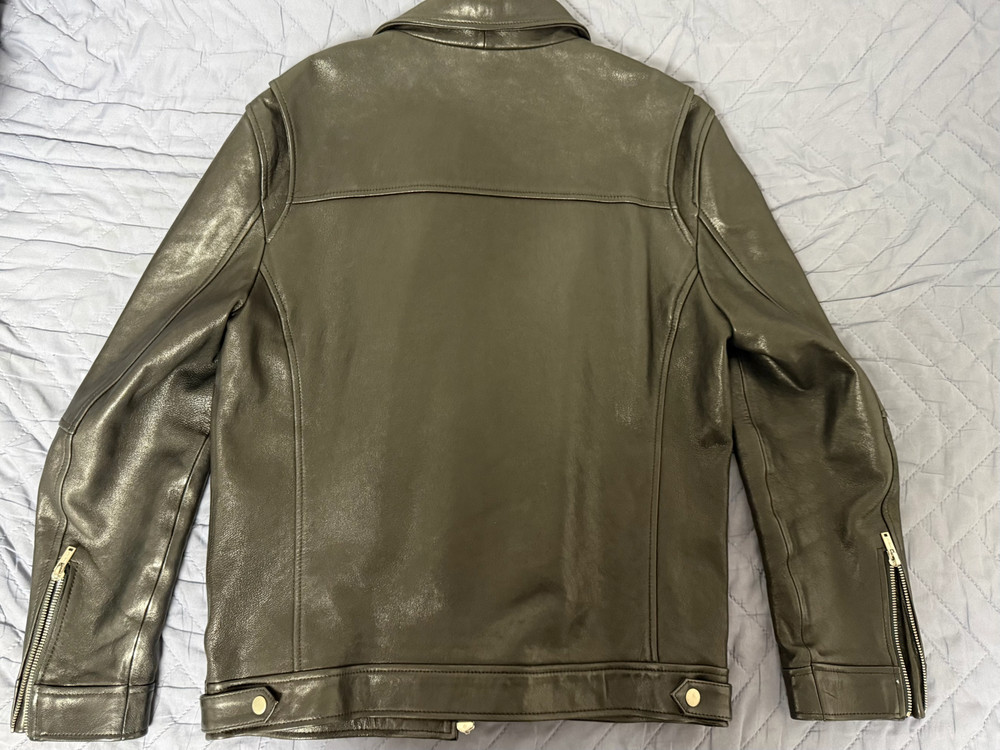 느와르라르메스 싱글 지퍼 라이더 가죽자켓(48) 택포23만원 이미지