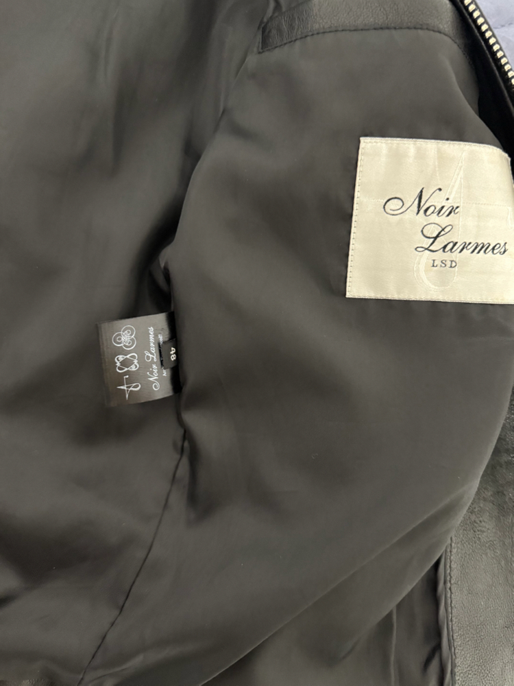 느와르라르메스 싱글 지퍼 라이더 가죽자켓(48) 택포23만원 이미지