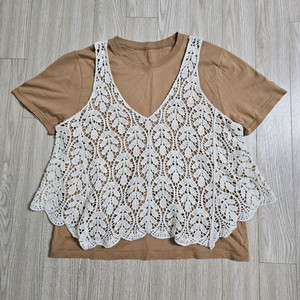 니트뷔스티에 조끼세트 이미지