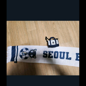한정판 이랜드FC 머플러 초코캣 콜라보 머플러 k리그 굿즈 등 이미지