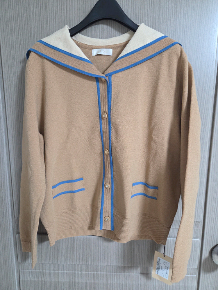 SJSJ 울 컬러라인 세일러 칼라가디건 랑방 마인 타임 더캐시미어 시스템 오브제 이미지