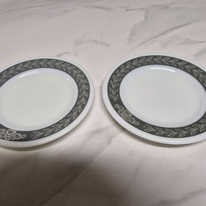 빈티지 파이렉스 라우렐 월계수밴드 접시2p 이미지