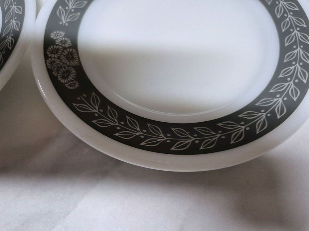 빈티지 파이렉스 라우렐 월계수밴드 접시2p 이미지