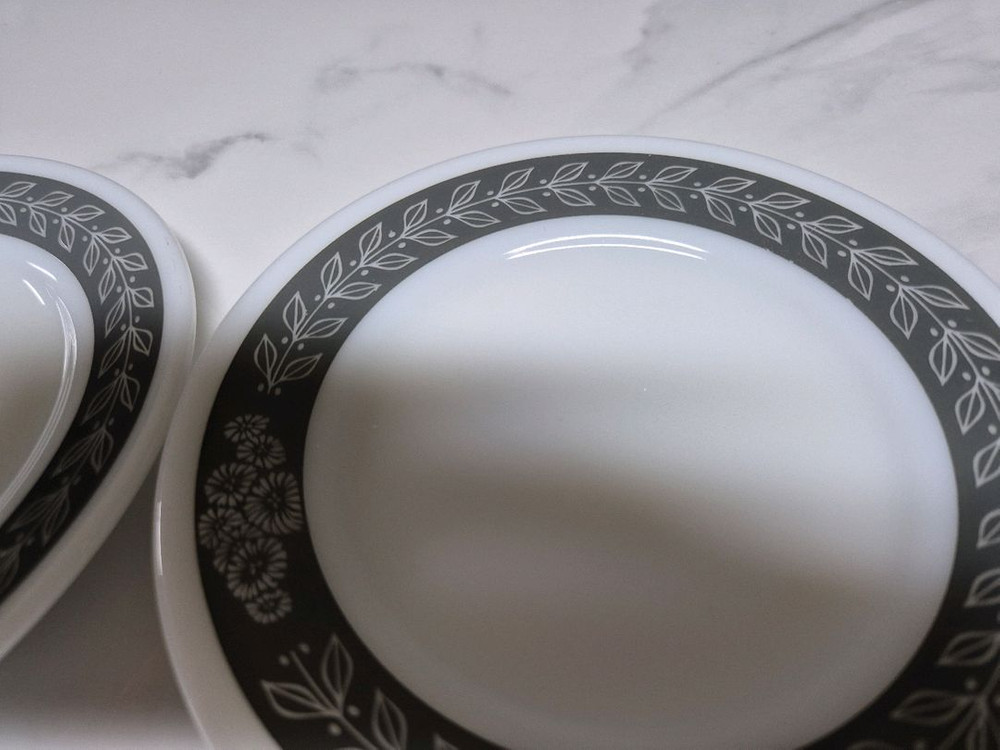 빈티지 파이렉스 라우렐 월계수밴드 접시2p 이미지