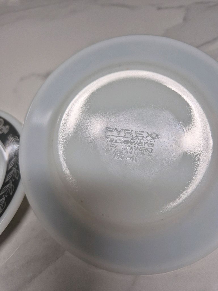 빈티지 파이렉스 라우렐 월계수밴드 접시2p 이미지