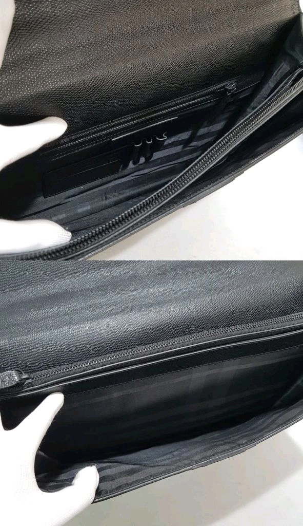 버버리 블랙 레더 브리프케이스 하루세일 이미지