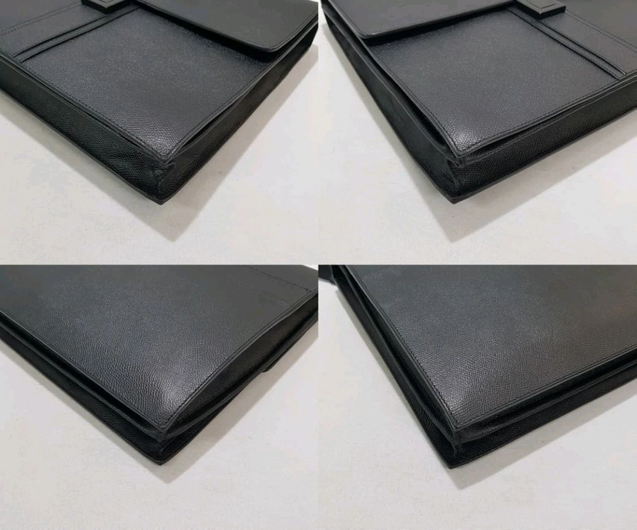 버버리 블랙 레더 브리프케이스 하루세일 이미지