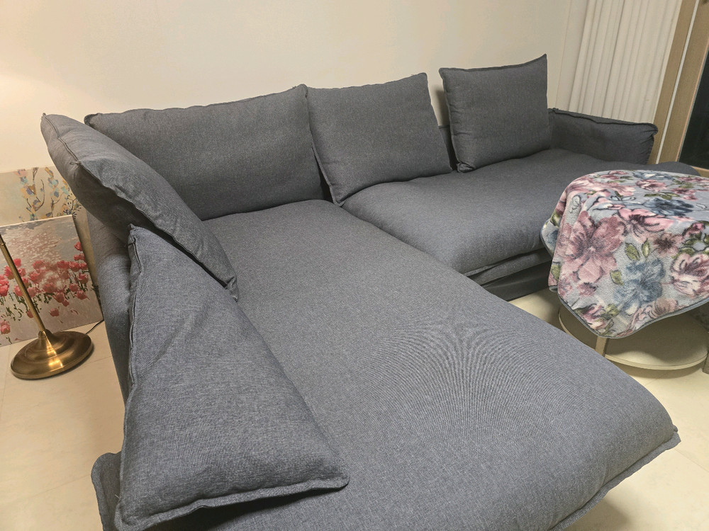 소파 2셋트[듀커 DK032 4인용 패브릭 차콜] 이미지