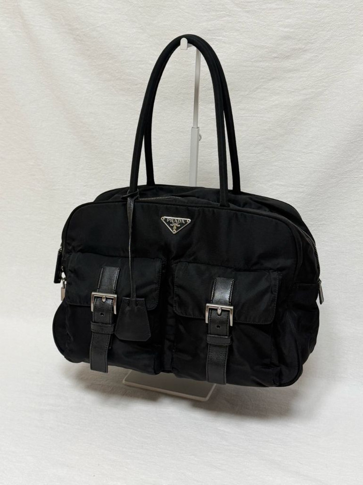 정품 프라다 포코노 나일론 투포켓 블랙 토트백 숄더백 여행가방 보스턴백 이미지
