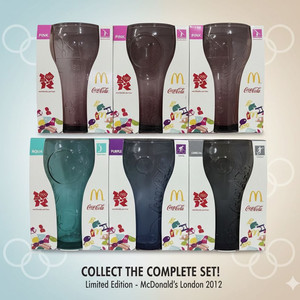 2012 런던올림픽 맥도날드 코카콜라 유리컵 굿즈 팝니디 이미지
